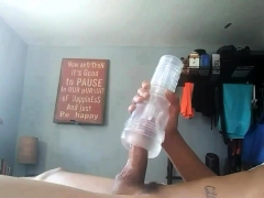 Young Black Calvin Strokes With Fleshjack