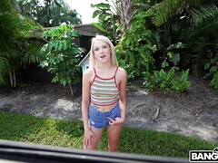 Madison Summers is getting picked up outdoors