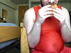 Gainer rams Himself with Wendys in tight Track Suit