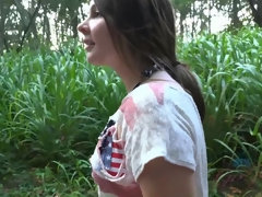 素人, ビキニ, 茶髪の, 中出し, 彼女, 眼鏡, 剃毛, おもらし