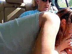 素人, フェラチオ, 茶髪の, 中出し, 公共, フェラする, ティーン