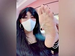 Amateur, Asiatique, Pieds, Fétiche, Fétiche des pieds, Léchez, Transsexuelle