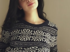 ベッドルーム, ビキニ, 黒人, パンティ, ふっくら乳首, 靴下, 一人, スカートのぞき