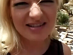 素人, デカチン, ブロンド, イく瞬間, 女, 手コキする, ヒール, 淫乱熟女