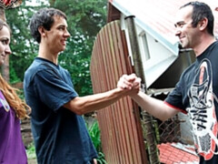 Geweldig, Kont, Blond, Pijpbeurt, Man die toekijkt, Fetisj, Geschoren, Tiener