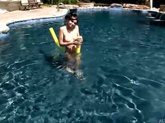 Kont, Lieveling, Bruinharig, Kut duiken, Alleen, Tiener, Tieten likken