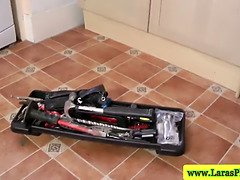 Blasen, Britisch, Latex, Lingerie, Reif, Milf, Muschi, Strümpfe