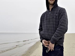Playa, Verga grande, Gay, Pajear, Masturbación, Al aire libre, Público, Realidad
