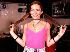 Mamada, Semen en la boca, Besar, Cocina, Lamidas, Pelirrojo, Flaco, Adolescente