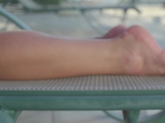 ビキニ, 大学生, 足, 眼鏡, プール, オマンコ, 一人, オッパイの