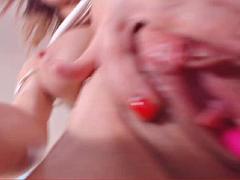 Leie, Grosse titten, Blondine, Solo, Titten, Spielzeuge
