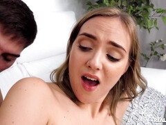 Enthousiasteling, Blond, Bedriegen, Sperma in gezicht, Likken, Natuurlijke tieten, Kut duiken, Tieten likken