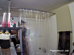 Amateur, Gros seins, Noire, Noir ébène, Rasée, Douche, Webcam