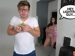 Kont, Lieveling, Bruinharig, Pornster, Geschoren, Mager, Lang, Tieten likken