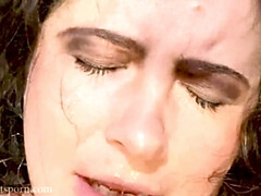 Unhappy Sub Cruelly and Messily Face Fucked