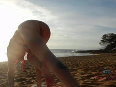 Papa, Petite amie, Orgasme, De plein air, Pov, Public, Douche, Mouillée