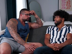 Negro, Mamada, Polla, Gay, Gafas, Pajear, Interracial, Músculo