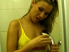 デカパイ, ブロンド, 指いじり, オナニー