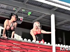 Leie, Blondine, Braunhaarige, Fetisch, Latex, Milf