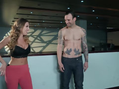 美女, デカ尻, デカパイ, ブロンド, ブーツ, カップル, 淫乱熟女