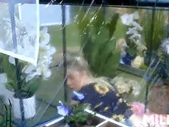 ぽっちゃり, ブロンド, フェラチオ, 捕まる, 浮気者, イマラチオ, 旦那, 淫乱熟女