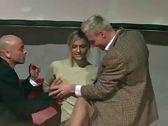 Blondine, Hardcore, Orgie, Öffentlich, Flotter dreier