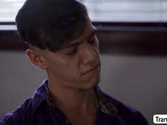 デカパイ, フェラチオ, イマラチオ, レディボーイ, ラティーナ, なめる, オマンコ, シーメール