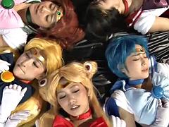 Asiatique, Sucer une bite, Groupe, Japonaise