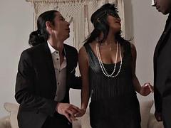 Bondage discipline sadomasochisme, Grote lul, Pijpbeurt, Gebondenheid, Bedriegen, Man die toekijkt, Tieten likken, Vrouw