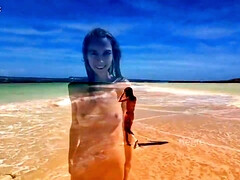 Playa, Morena, Clásico, Hembra, Hd, Al aire libre, Flaco, Tetas