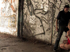 Bondage domination sadisme masochisme, Blonde, Bondage, Queue, Femelle, Public, Rugueux, Esclave