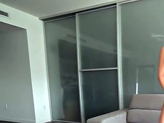 heeled tgirl tugging after showing bigtits