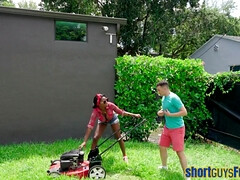 Grosser arsch, Grosse titten, Blasen, Süss, Schwanz, Schwarz, Natürlich, Titten