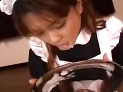 Japanese Maid Slups it up