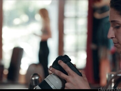 ブロンド, 茶髪の, チン, ジーンズ, 自然山雀, オマンコ, ショートヘア, オッパイの