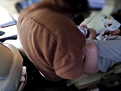 素人, 車, 中出し, 指いじり, ハードコア, 日本人, キス, 淫乱熟女