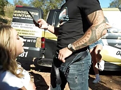 In den arsch, Sperma im mund, Extrem, Französisch, Gruppe, Hardcore, Hd, Im freien