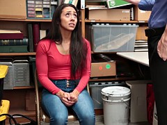 lilly hall caught shoplifting and gets her pussy fucked