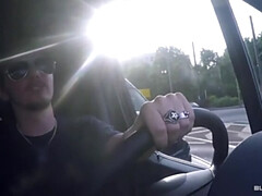 Grote mammen, Bruinharig, Auto, Sperma in gezicht, Duits, Hd, Buiten