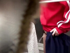 Weird japanese teenagers peeing