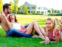 デカ尻, デカチン, フェラチオ, バック, 自然山雀, アウトドア, ティーン, オッパイの