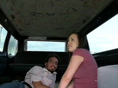 Amateur Sofia Ressen tested in the van