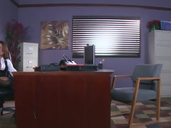 アジア人, 美人, デカパイ, 茶髪の, 足, ラティーナ, オフィス, おもちゃ