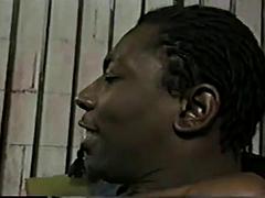 Grosse bite, Noire, Sucer une bite, Tir de sperme, Noir ébène, Hard, Interracial, Fille latino