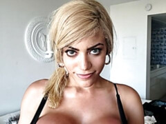 Big-boobed blonde Amber Alena cheats on her hubby in the bed