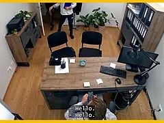 デカパイ, ブロンド, 浮気する, 旦那, オフィス, 剃毛, タトゥー, 妻
