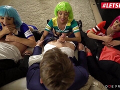 Chica, Culo grande, Semen en la boca, Estilo perrito, Grupo, Sexo duro, Tetas naturales, Coño