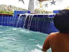 Enthousiasteling, Kont, Pijpbeurt, Handbeurt, Latijnse vrouw, Rijpe lesbienne, Biljart, Stiefmoeder