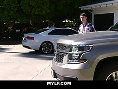 Cramming my step-mom up with cascading cum