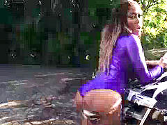 Americano, Negro, Coche, Ébano, Al aire libre